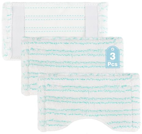 Tesmotor 3 Pack Ersatz-Wischbezüge für Leifheit Clean Twist M Ergo Micro Duo/Power CLEAN M, Bodenwischer Ersatzbezug für Leifheit, Effiziente Mikrofaser Ersatzbezug für Alle Hartböden