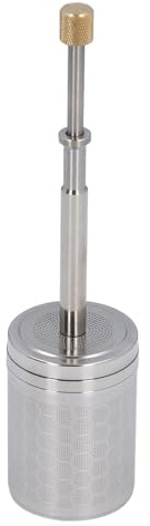 MEKOTRIN Presse Française Portable en Acier Inoxydable, Filtre à Café et à Thé Réutilisable, Infuseur Cafetière et Théière, Filtre à Piston pour Infusion Chaude, Glacée et Froide