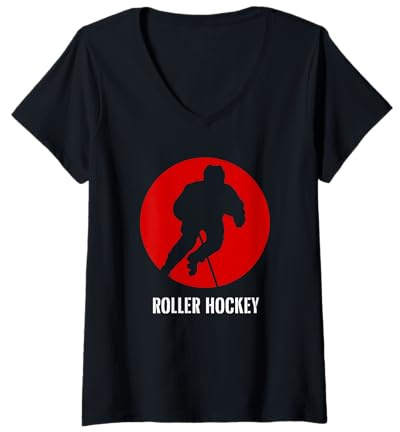 Donna Maglietta da Hockey su Ruote, per Giocatore di Hokey Maglietta con Collo a V
