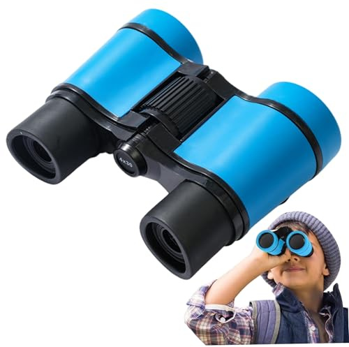 Kinder-Fernglas, 4 x 30 mm, klare Sicht, Kleinkind-Fernglas, Mini-Teleskop mit Seil zum Beobachten von Kindern beim Camping im Freien