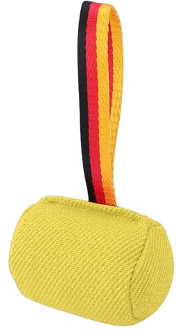 Tnfeeon Hundbygelleksak Robust Tjockt Robust Material Bitkudde Valpträning Interaktiv Lek för små Medelstora Röda Hunddragare, Multifunktionell (Gul)