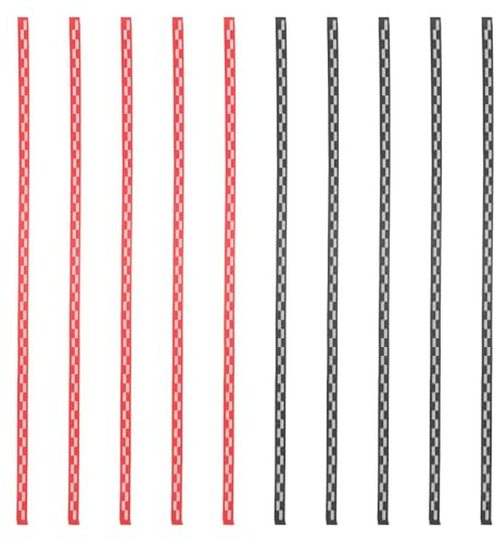 DEARMAMY 10pcs Table Tennis Edge Tape Paddle Protector Sponge Anti-collision Buffer Strip 5 Red + 5 Black Professional Racket Tape for Indoor and Outdoor Use
