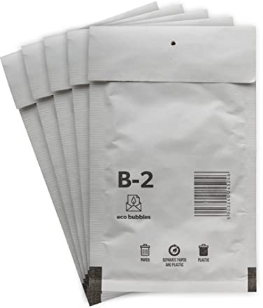 50 Versandtaschen Luftpolsterumschläge haftklebend Luftpolsterversandtaschen Luftpolstertaschen Gr. B/2 B2 weiß (135mm x 225 mm) Umschläge gepolstert Polsterumschlag Taschen