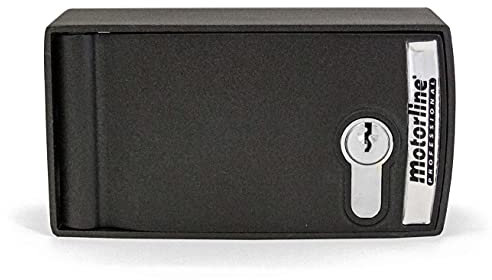 Caja de seguridad blindada para desbloqueo y accionamiento exterior para motor enrollable de persiana metalica comercial, puerta garaje y parking Motorline CSV200