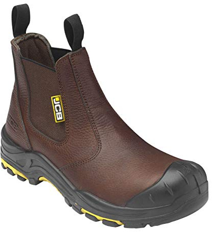 JCB - Men's Dealer T Chelsea Boot - Classic Chelsea Style - Durable & Stylish - for Casual or Workwear - Brown - Size 10 UK, 44 EU
