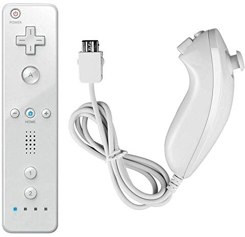 Qisen Télécommande et Nunchuk pour Wii et Wii U - Ensemble de Contrôleurs Classiques pour Jeux