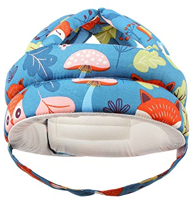 Uposao Casque Bébé Infant Head Protector, Casque De Sécurité Bébé, Chapeau Infantile Tête De Protection Chapeau De Coton 40-55cm Réglable Casque De Sécurité pour 0-7 Ans Enfant