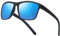 kunchu Polarisierte Sonnenbrille Herren Damen Sportbrille Sonnenbrillen Unisex Klassische Retro Vintage UV400 Schutz Sunglasses Men Rechteckig Schwarz Sonnen brille Männer Für Outdoor Wandern Angeln