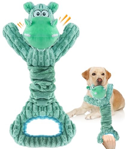 WOWBALA Hundespielzeug, Hundespielzeug Große Hunde Quietschendes Hundespielzeug Interaktives Kauspielzeug Robuster Plüsch Spielzeug Kuscheltier Hund für Kleine, Mittlere, Große Hunde