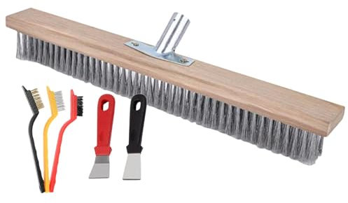 Balai métallique avec jardin - 20/30/50 cm - Balai métallique - Sans manche - Pierre - Béton