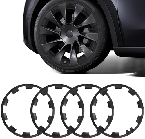 LIROPAU Wheel Rim Protector for Tesla Model Y 20 Inch Wheel Rim Protector | All-in-one ABS Rim Hubcaps Cover Protection Accessories, Guard Scratch Curb Rash, Wheel Edge Trim Set of 4 (Model Y)