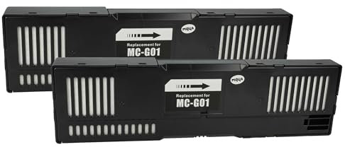 vhbw 2X Resttintenbehälter kompatibel mit Canon MAXIFY GX6050, GX6030, GX6040, GX6010, GX6020 Tintenstrahldrucker - Wartungsbox