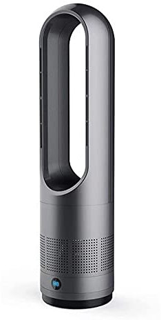 Ventiladores sin aspas Ventilador de torre oscilante de 80 ° para frío y calor con purificador de aire Control remoto Ventilador de pedestal táctil súper silencioso para el dormitorio de la oficina