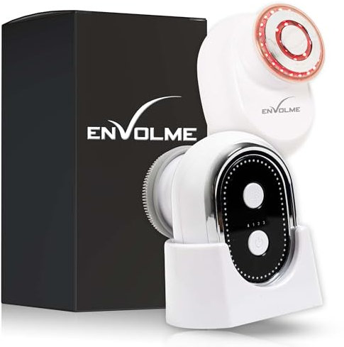ENVOLME - Skin Radiofrequenza Viso - Massaggiatore per Viso - Massaggiatore Viso Lifting - Collagene viso - Ultrasuoni Viso - Beauty Tool - Luce Rossa -