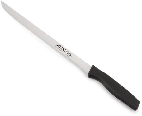 Arcos Cuchillo Jamonero Profesional - Hoja de Acero Inoxidable NITRUM 240 mm - Mango Ergonómico Antideslizante - Resistente al Lavavajillas - Serie Verona