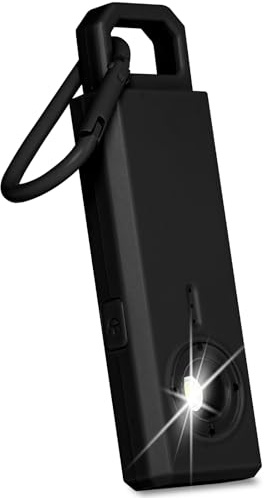 HOTUT Personnelle Anti Agression, Ring Alarm de 130 DB avec Signal LED, Alarme de Poche puissante, Porte-clés de Chargement USB Type-C, Protection pour Enfants, Femmes et Personnes âgée