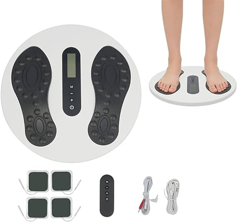 Fot massageapparat, blodcirkulationsstimulator för fötter och ben, EMS-Foot Massager, lindrar neuropati, knä- och bensmärta, främjar fotens blodcirkulation, gåvor till kvinnor och män (driftlägen × 10