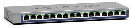 NETGEAR 16 Port Gigabit Switch (GS116) | Unmanaged Network Switch | Ethernet Hub | Desktop or Wall Mount