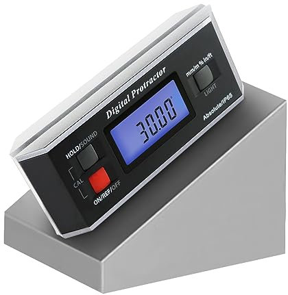 Digital Angle Finder Goniometro magnetico Inclinometro Livello Angolo Meter Angle Finder Strumento Digitale Goniometro conico Misuratore per la lavorazione del legno, sega da tavolo, Costruzione