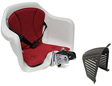 Milù, Silla delantera de bicicleta, para niño, de color blanco