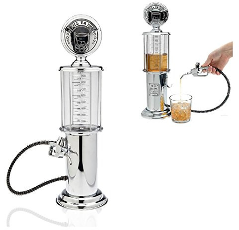 Gas Pump Whiskey / Bourbon Decanter - Liquor Dispenser for Vodka, Rum, Wine, Tequila or Scotch Decanter is Stainless Steel