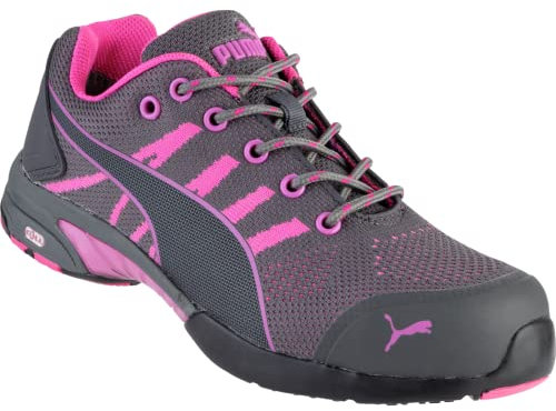 Puma 642910 Celerity KNIT Pink WNS Low - S1 HRO SRC Damen Sicherheitshalbschuh 38 Grau/Pink