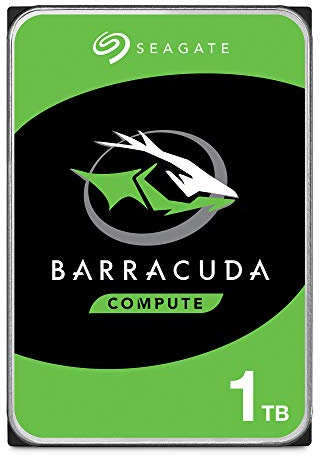 Seagate BarraCuda, 1TB, Internal Hard Drive, 3.5 Inch, SATA, 6GB/s, 7.200 RPM, 64MB Cache, for Computer Desktop PC, FFP (ST1000DMZ10)