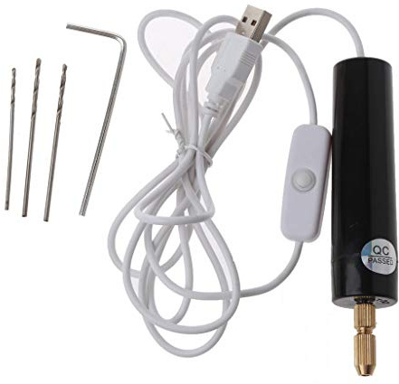 Lobounny Mini Elettrico Trapano Manuale Kit di Trapano Epossidico per Gioielli e Artigianato in Legno 5V USB Cavo di Alimentazione Kit di Utensili
