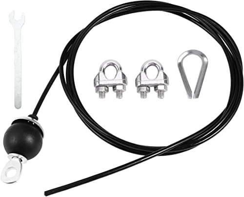 KARLOR Gym Kabel Draht, Fitness Fitnessgerät Stahlseil Buding Stahlseil Drahtseil Ummantelt, Stahlseil ummantelt für Latzug Kabelzug Fitness Home Gym Riemenscheibensystem (Einstellbar 3m)