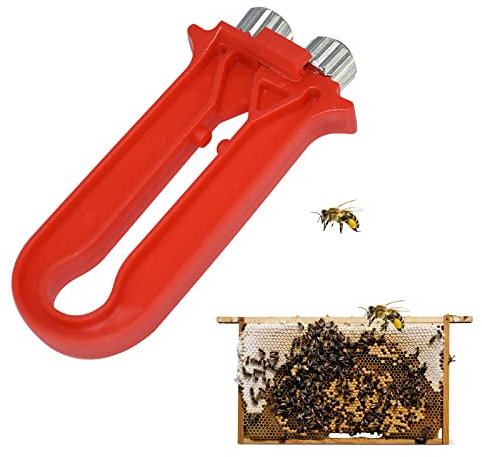 Draht Imkerei Werkzeug, Bienenzucht Drahtspanner, Kabelspanner, Crimper Imkereiausrüstung, Bienenstock Rahmen Draht, für Befestigen Sie Den Eisendraht Oder Edelstahldraht am Nestrahmen, Rot