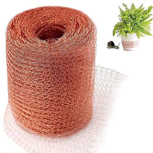 behone 10 m kopparnät, koppar, snigel, stickad kopparnät för hemmet, trädgården, skadedjursbekämpning, gnagare, snigel, fåglar, kontroll