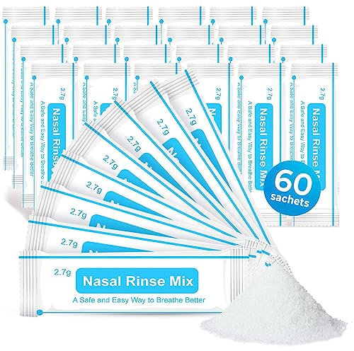 AVIDA ZEN Nasenspülsalz für Nasendusche, 60 Beutel Nasenspülung je 2,7g, Salz für Nasenspülung, Reinigung Pflege und Befeuchtung der Nasenschleimhäute, Nasensalz
