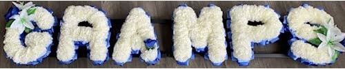 Gramps Artificial Silk Funeral Flower Any 6 Letter Name Wreath Tribute