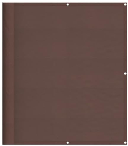 vidaXL Balkon Sichtschutz, Balkonbespannung mit Ösen Seil, Wasserfeste Balkonabdeckung, Balkonverkleidung für Balkon Terrasse, 120x1000cm Braun 100% Polyester-Oxford