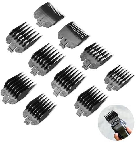 10 Stück Haarschneidemaschinen Aufsätze,Trimmer Aufsätze,1,5mm bis 25mm Haar Clipper Guards Set,Professional Aufschiebekämme für Wahl Meisten Haarschneidemaschinen