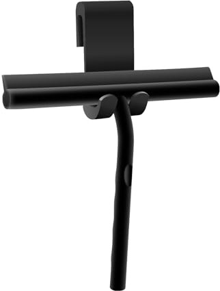 Rasqueta Limpiacristales Ducha Sin Rayas para Duchas, BañEra, Azulejos, Espejos, Ventanas (Negro)