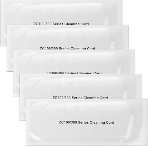 5PCS 105999-311 Cleaning Card for Zebra ZC100 ZC300, Single-Use ID Card Printer Cleaning Kit Fits for Zebra ZC100 ZC150 ZC300 ZC350