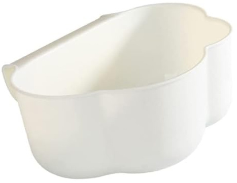 POPETPOP Poubelle Cuisine Suspendue Forme Nuage, Corbeille à Déchets Plastique Inodore Blanc, Ouverture Large, la Cuisine et Armoire, Organisateur Mural Pratique