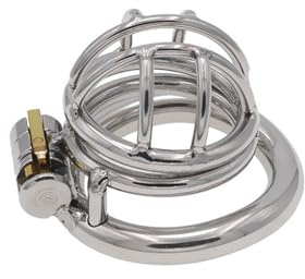 Juego de jaulas de acero inoxidable para entrenamiento de fuerza en 4 tamaños, perforadas para ventilación, incluye 1 anillo de bloqueo fijo-ESLZ04 (Juego pequeño-40MM)