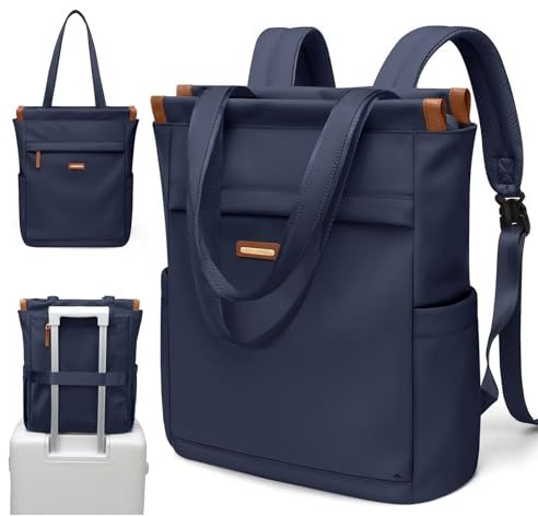 GOLF SUPAGS Mochila Convertible para Portátil de Mujer Bolsa de Viaje Informal para Portátil de Trabajo Universidad Ocio Viaje(Azul Marino)