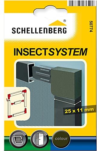 Schellenberg 50774 Eckverbinder-Set für Insektenschutzfenster und Insektenschutztüren, Braun
