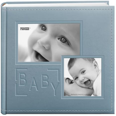 Pioneer Photo Albums DA-200COLB/B Album Photo en Similicuir avec 200 Pochettes en Relief pour Photos de 10 x 15 cm Bleu