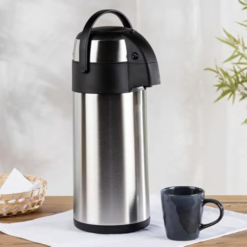 HI 26105 Edelstahl Airpot Pumpkanne Isolierkanne doppelwandig 5 Liter Inhalt