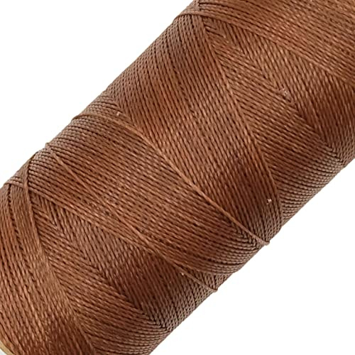 LINHASITA Bobine de Fil ciré 100 g/360 m Épaisseur 0,5 mm Polyester pour macramé 30 Couleurs - Marron Chocolat