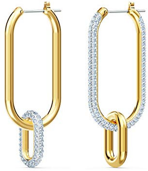 Swarovski Vittore earrings, Asymmetrical, White, Mixed metal finish