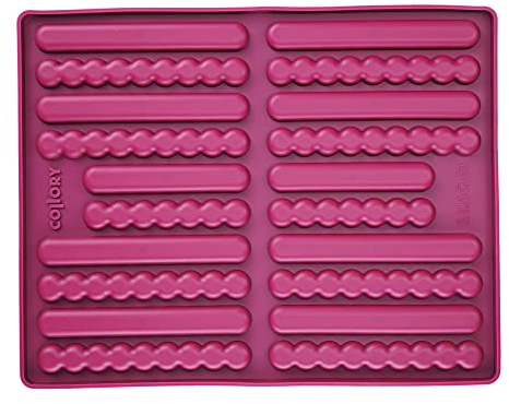 Collory® Esterilla de silicona para hornear galletas para perros (16 cm), barras para mordiscos, barras para masticar como aperitivo para perros, barras, molde para cereales, aperitivos para humanos y