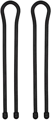 Nite IZE GT18-01-2R3 Original Gear, Reusable Rubber, 18 Inch, 2-Pack, Black, Made in The USA Twist Tie, 2 Count (Pack of 1)