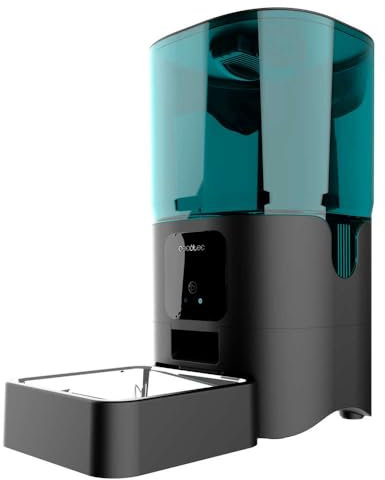 Cecotec Distributore Automatico Cibo Gatti e Cani Pumba 6000 Purrfect Meal Smart. con Controllo Wifi, Capacità di 6 Litri, Controllo delle Porzioni, Allarme, Ciotola in Acciaio Inox