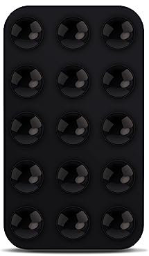 BOXOB Soporte de Succión del Teléfono, Ventosa de Doble Cara Multipropósito Soporte Rectangular para Automóvil Alfombrilla (Negro)