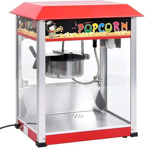 KOIECETA Máquina para Hacer Palomitas de Maíz con Olla de Teflón Fabricante Cocina Profesional Calentamiento Comercial Doméstico Cine 1400 W